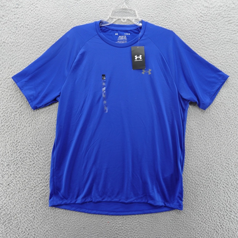 Under Armour Mens Large Tech 2.0 Short Sleeve Tee Royal Blue Loose Fit NEW